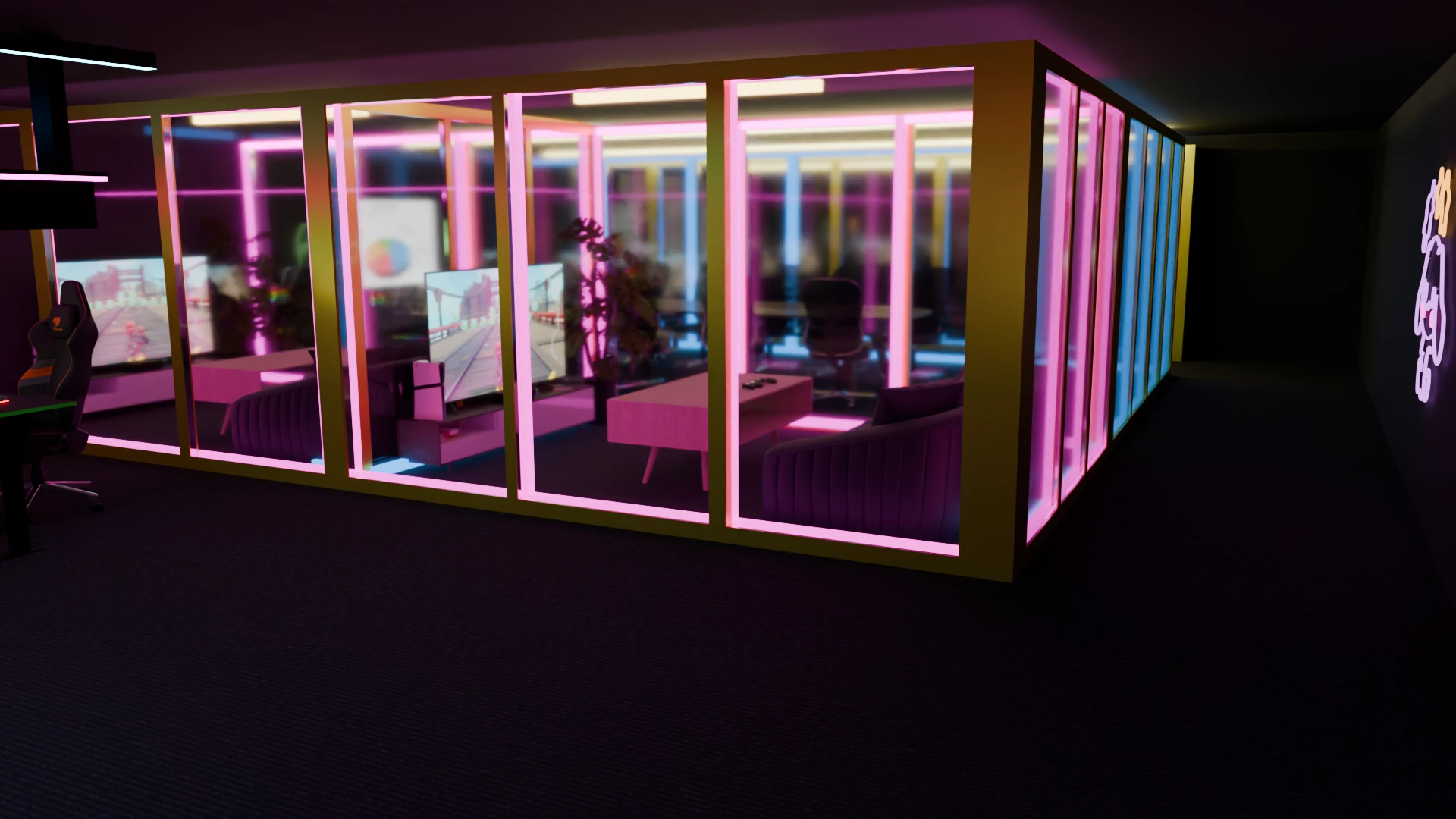 Private rom — glassbokser